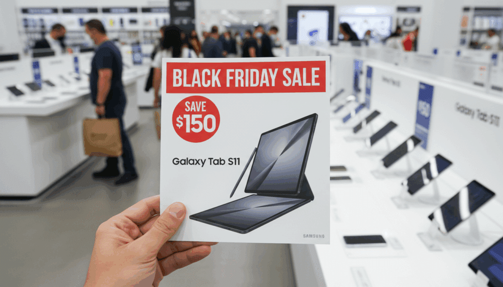 الصفحة الرئيسية 150 dollar discount on Galaxy Tab S11 during Black Friday sales