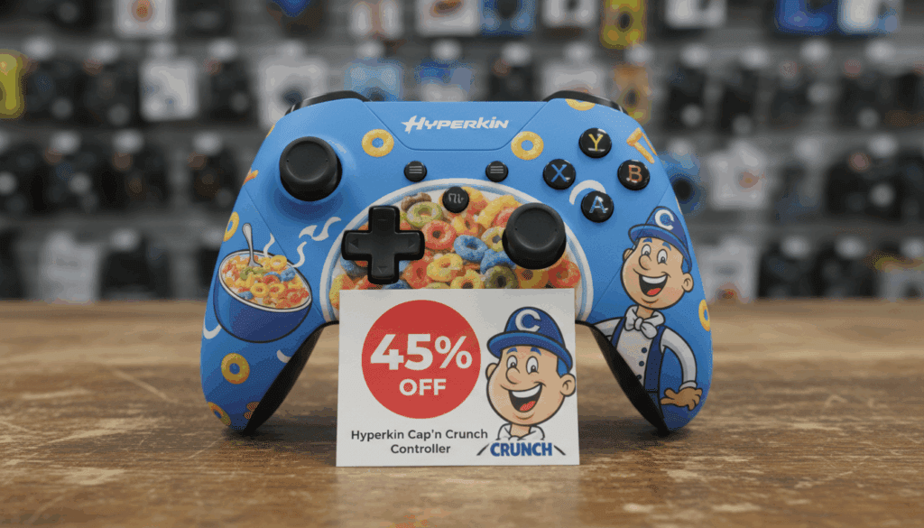 الصفحة الرئيسية 45 discount on the Hyperkin Capn Crunch controller now
