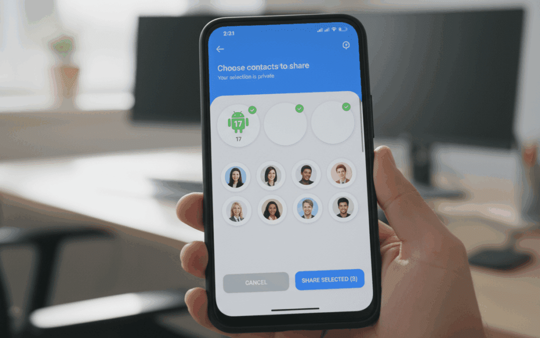 أندرويد 17 يقدم أداة Contacts Picker لتعزيز خصوصية المستخدم