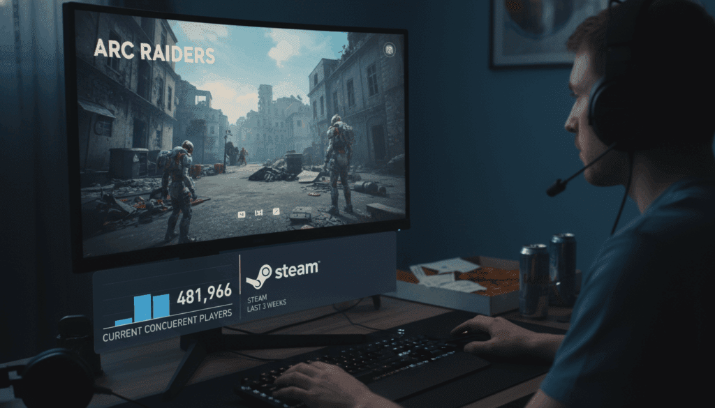 الصفحة الرئيسية Arc Raiders records 481966 concurrent players on Steam after 3 weeks