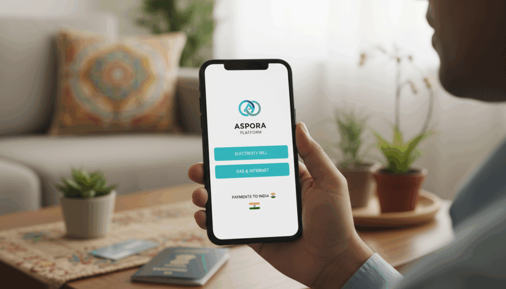الصفحة الرئيسية Aspora platform allows Indians to pay bills in their home country easily