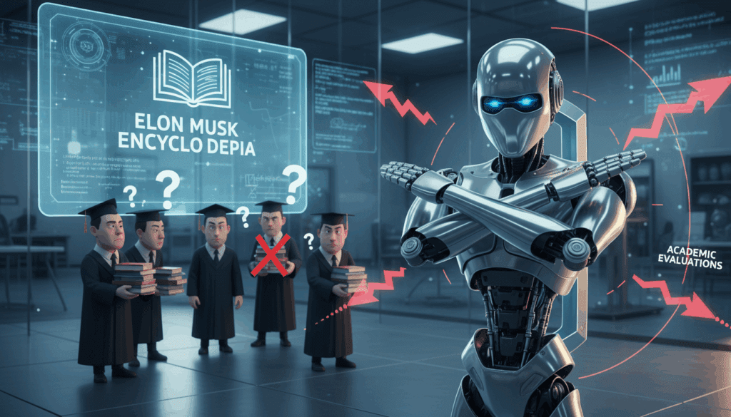 Grok does not trust academics evaluating the Elon Musk encyclopedia