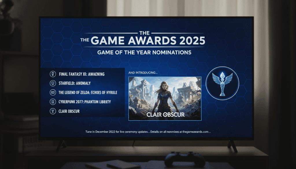 Nominations for The Game Awards 2025 for Game of the Year and details about Clair Obscur