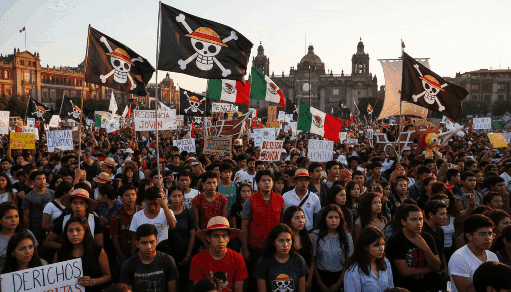 One Piece as a symbol of protest in Mexico and the influence of Generation Z