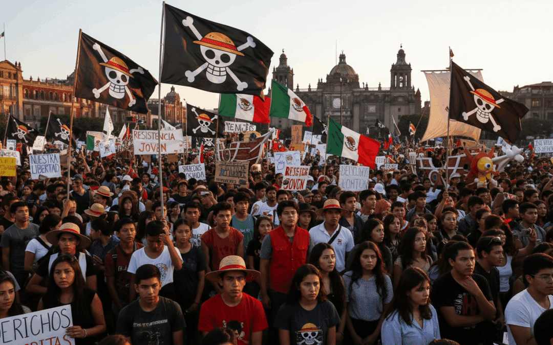 علم One Piece كرمز احتجاجي في المكسيك وتأثير جيل زد