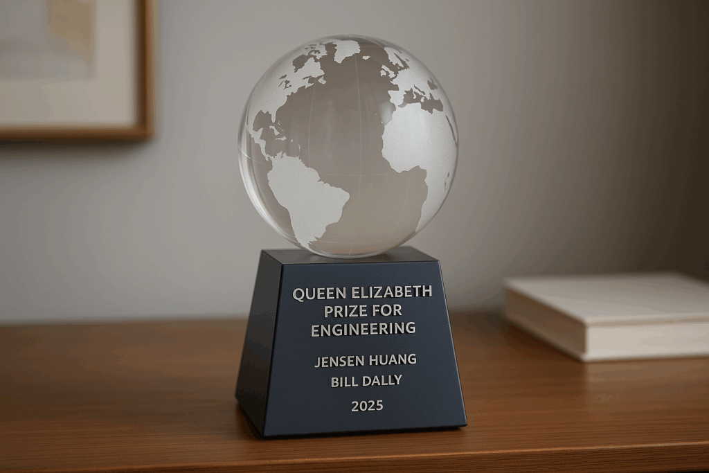 الصفحة الرئيسية Queen Elizabeth Prize for Engineering to Jensen Huang and Bill Dally 2025