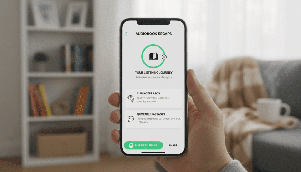 Recaps tool from Spotify to enhance the audiobook experience
