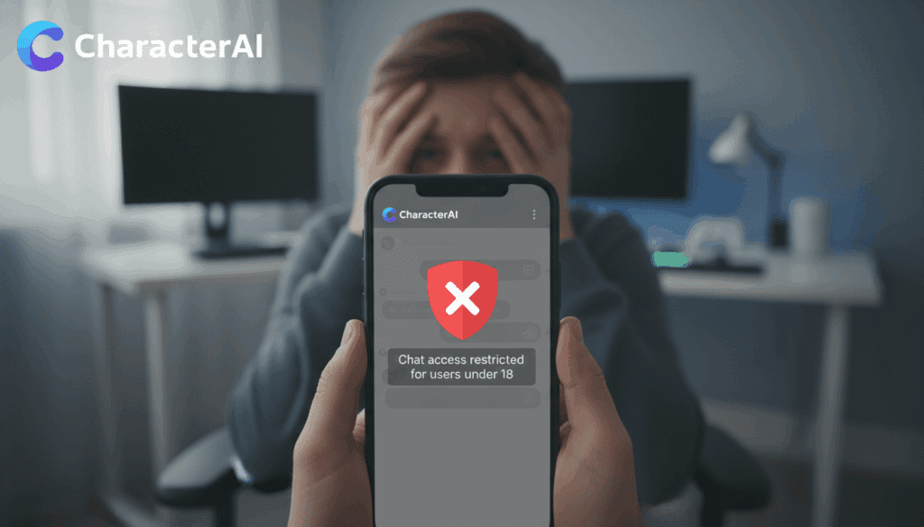 الصفحة الرئيسية Restricting chat access on CharacterAI for minor users