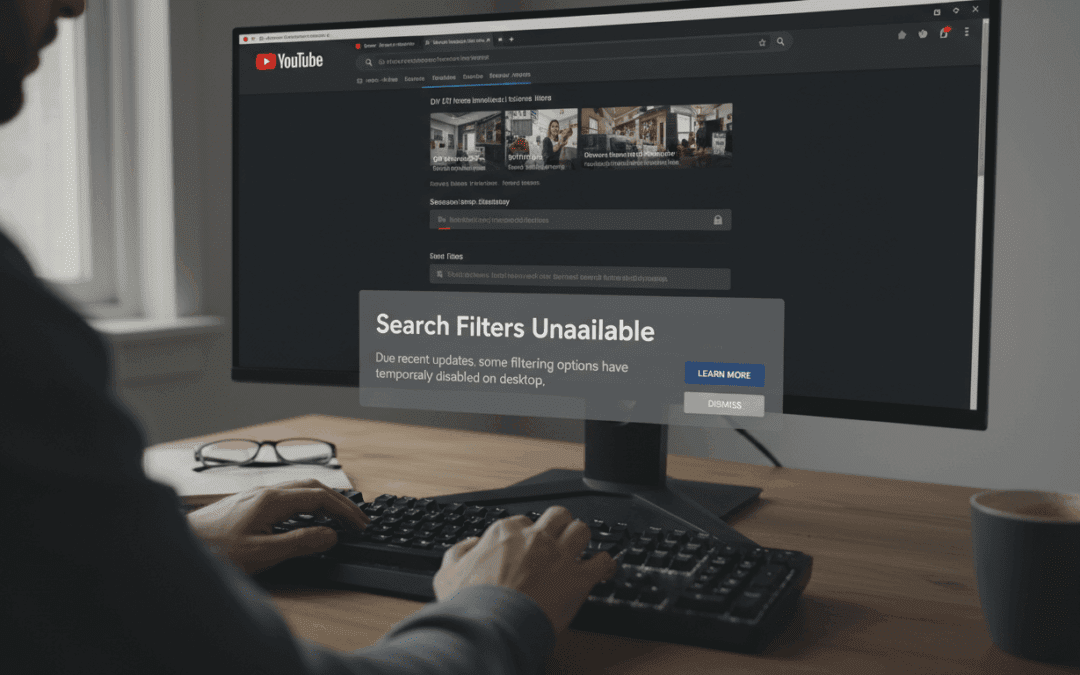 توقف فلاتر البحث على يوتيوب في الحواسيب المكتبية وكيفية التعامل معها