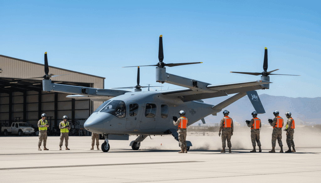 الصفحة الرئيسية Success of Joby Aviation in testing military VTOL taxi aircraft