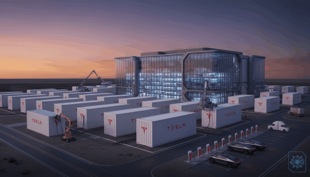 الصفحة الرئيسية Tesla introduces Megapack to support data centers for artificial intelligence