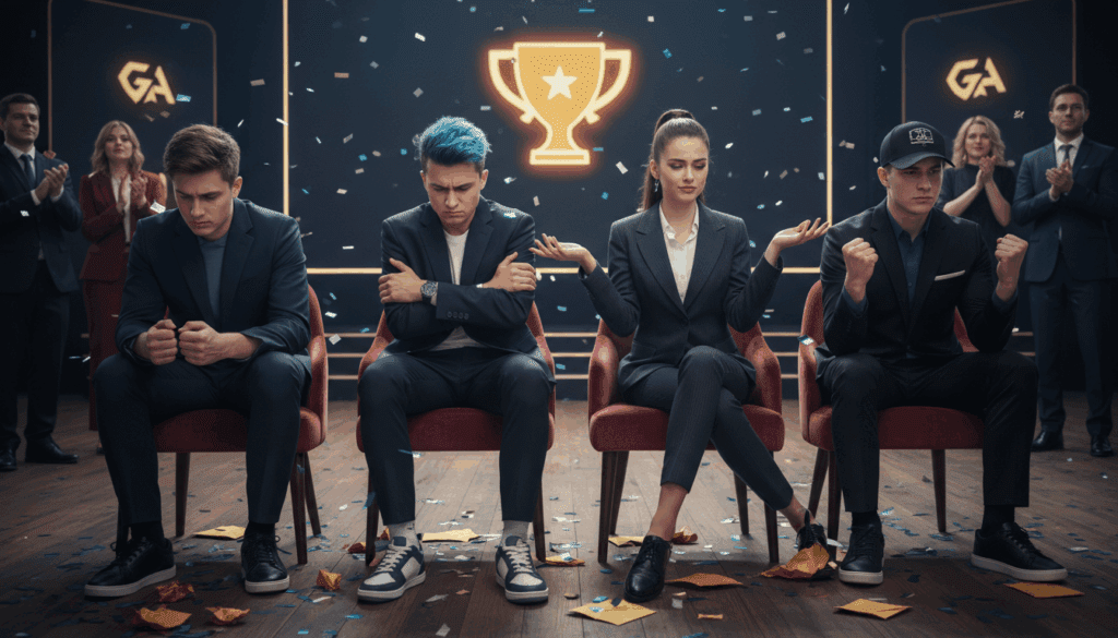 The feeling of frustration among young stars at the gaming awards