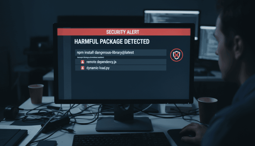 الصفحة الرئيسية Warning about harmful NPM packages and the use of Remote Dynamic Dependencies