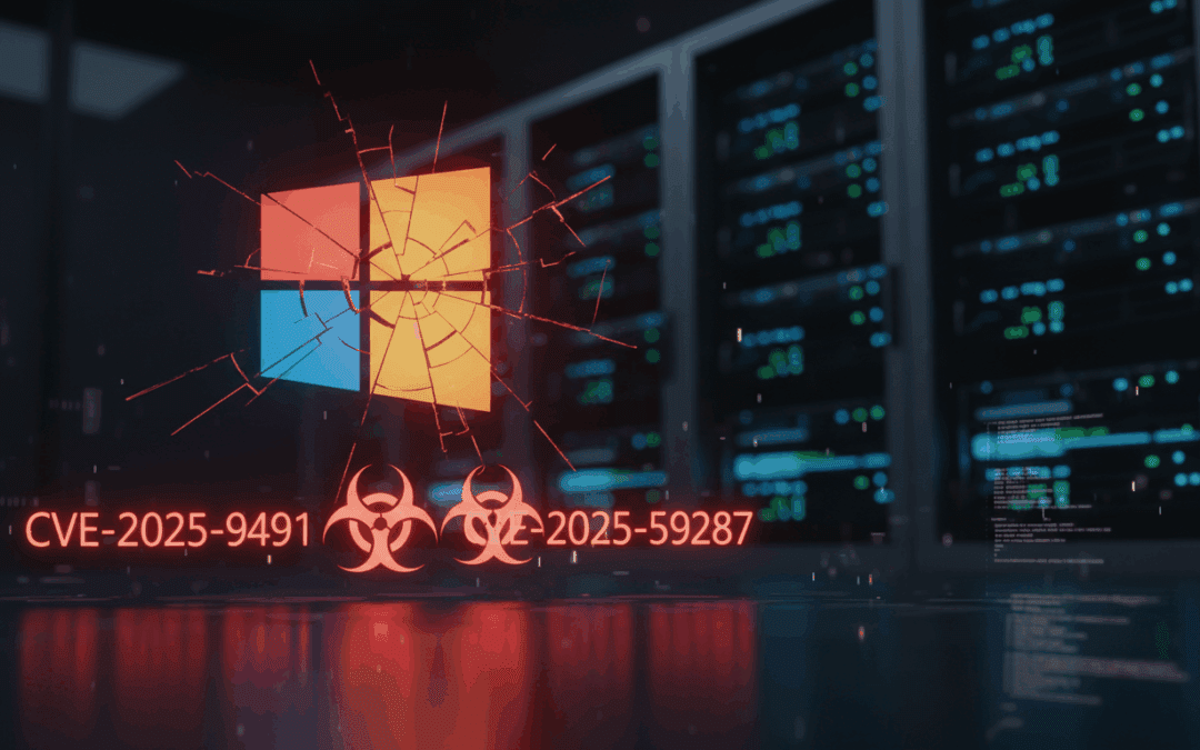 ثغرات Windows CVE-2025-9491 وCVE-2025-59287 تحت الاستغلال