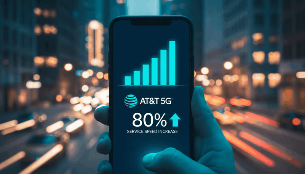 att updates new in 5g service speed increase by 80 percent