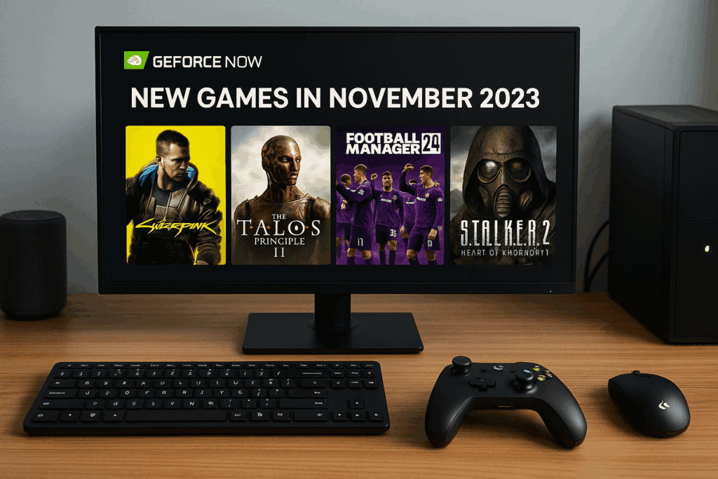 الصفحة الرئيسية discover the new geforce now games in november 2023