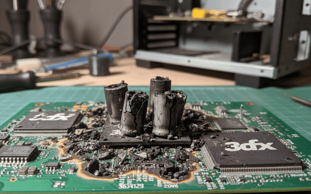 فشل بطاقات 3dfx Voodoo 2 بسبب Pyroelectric Capacitors