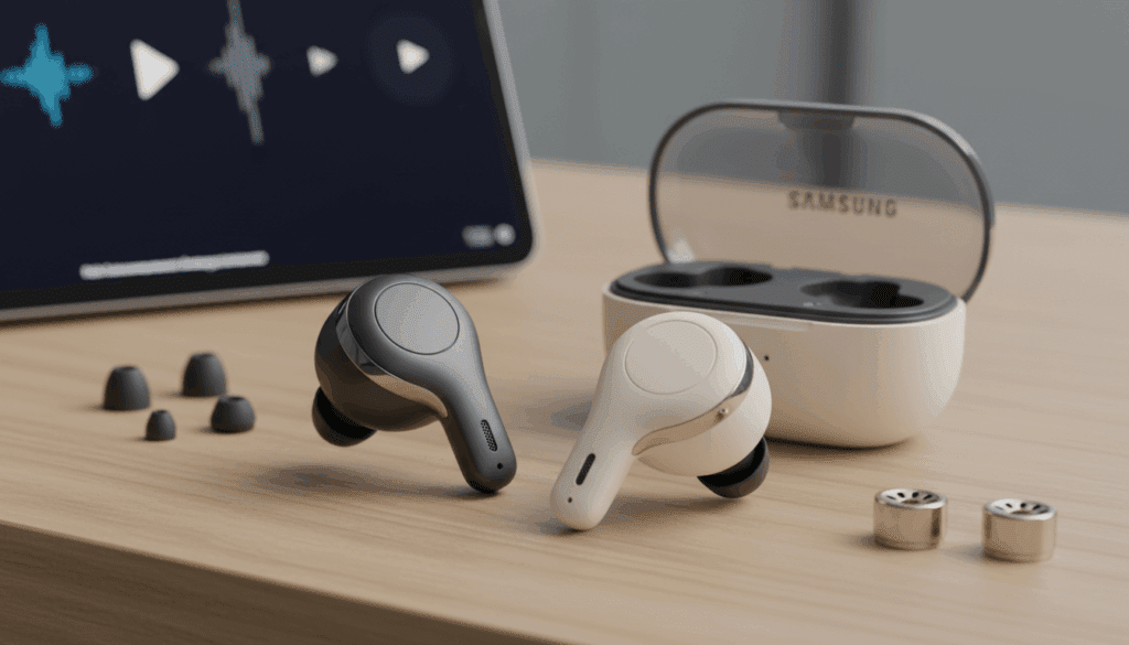 الصفحة الرئيسية features of samsung galaxy buds 4 pro and their new design