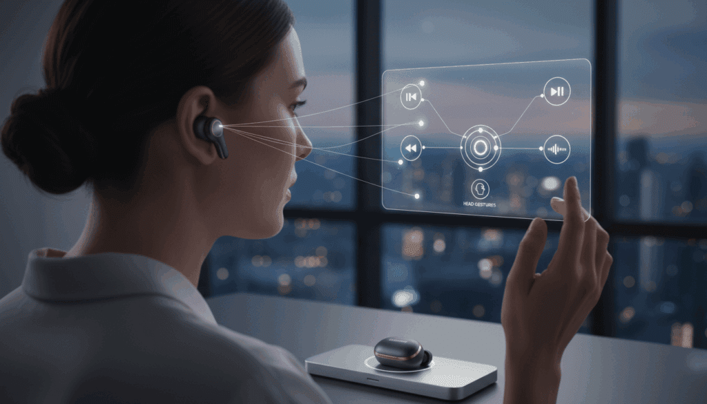 الصفحة الرئيسية galaxy buds 4 pro with the new head gestures feature