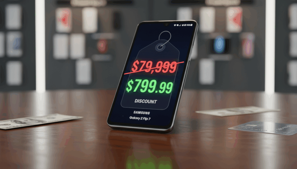 الصفحة الرئيسية huge discount on samsung galaxy z flip 7 price 79999 dollars