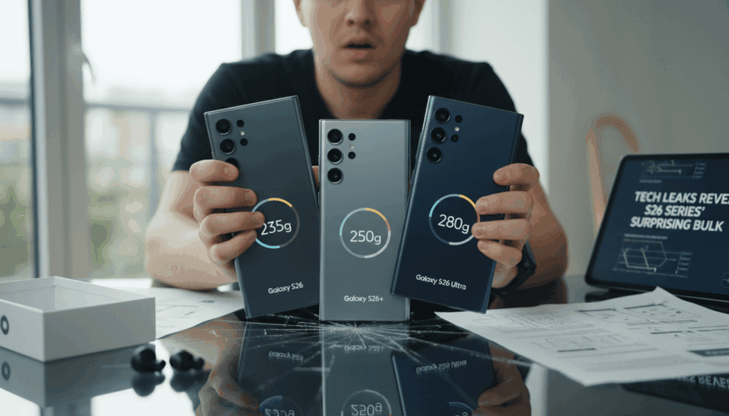 الصفحة الرئيسية leaks about the weight of the galaxy s26 series and their impact on user experience