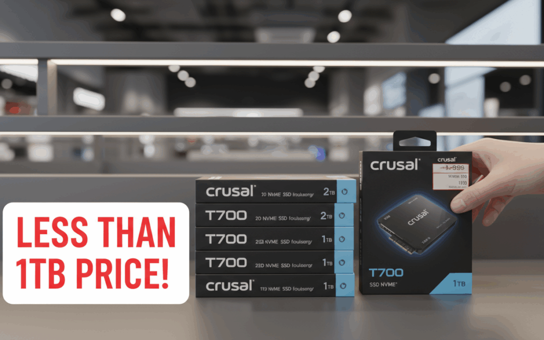 تخفيض سعر Crucial T710 SSD 2TB أقل من 1TB فرصة لا تعوض