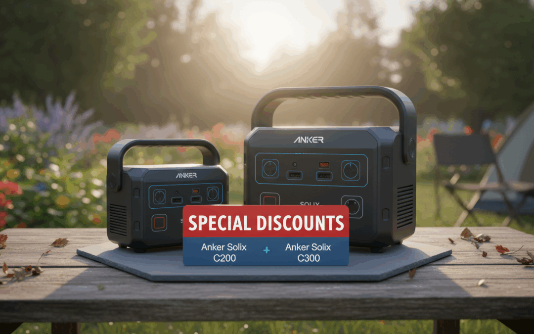 خصومات مميزة على Anker SOLIX C200 و C300 لمحطات الطاقة المحمولة