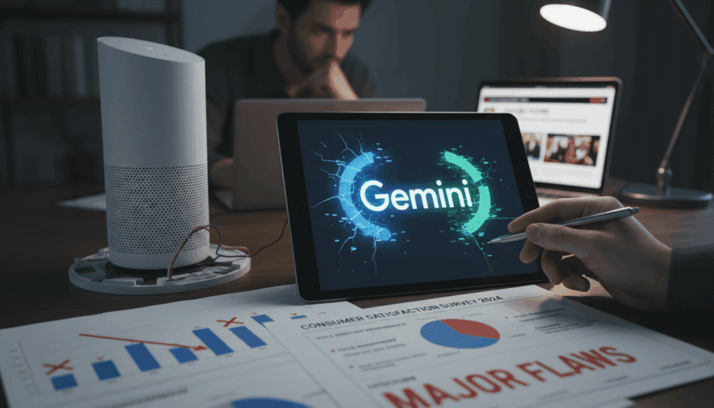 الصفحة الرئيسية survey highlights the weak performance of gemini in google home and the criticisms