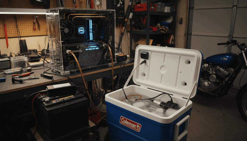 الصفحة الرئيسية the bold modification rtx 5050 by using a camping freezer